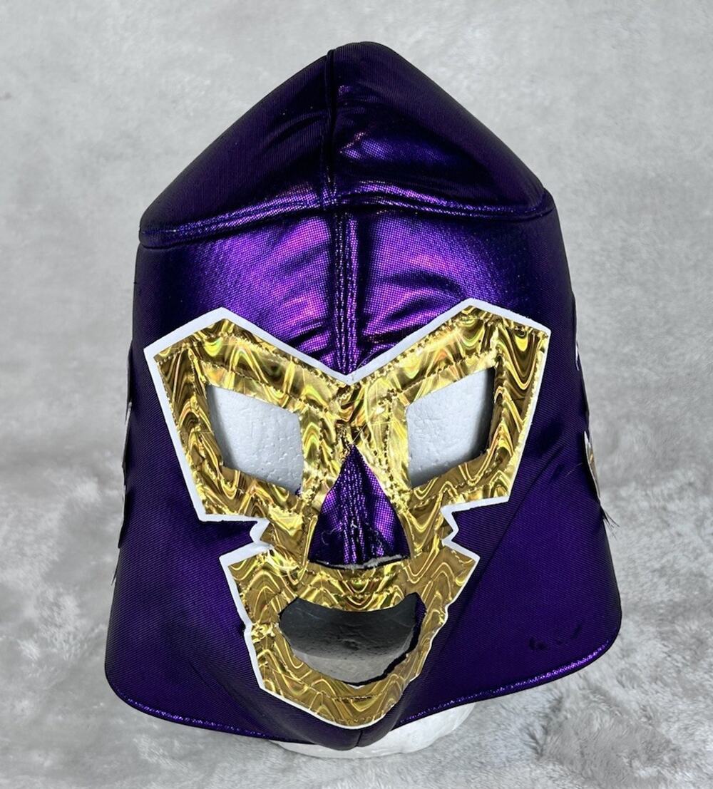 Mexican Luchador Wrestling Mask Lucha Libre Purple Gold Cosplay Tourist Costume